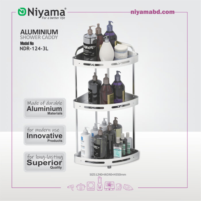 Aluminium Shower Caddy – Model NDR-124-3L