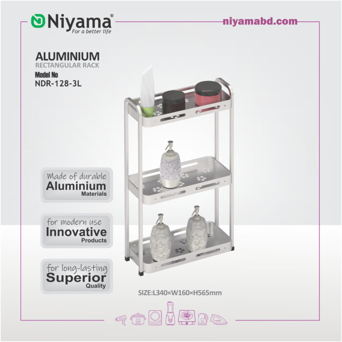 NDR-128-3L Aluminium Rectangular Rack