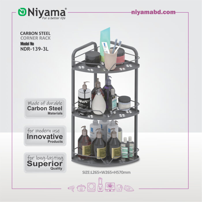 NDR-139-3L Carbon Steel Corner Rack