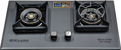 Niyama Granite Stone Finish Double Burner Gas Hob