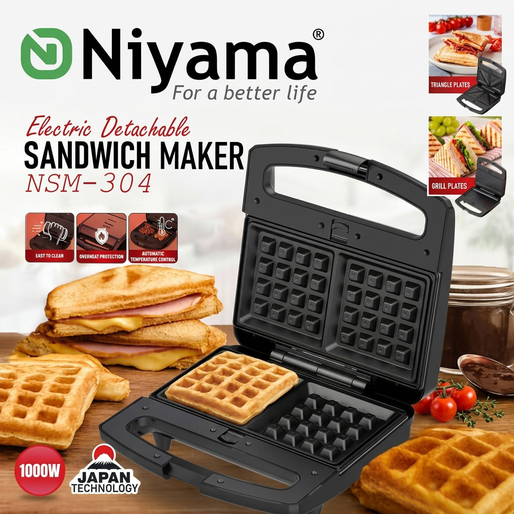 Niyama Sandwich, Waffle & Grill Maker