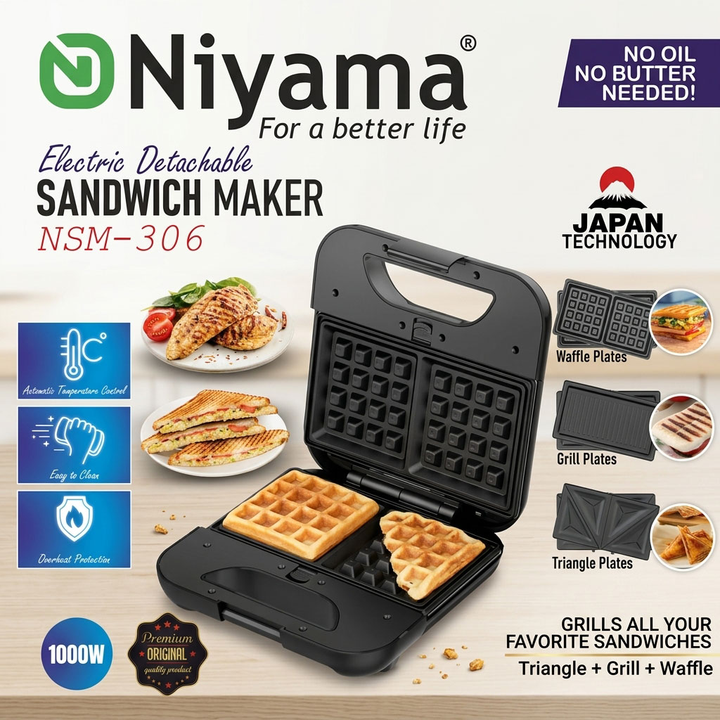Niyama Sandwich, Waffle & Grill Maker