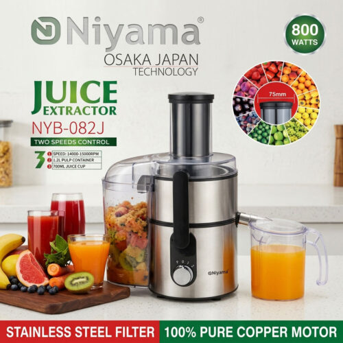 Niyama 800W Juice Extractor with 75mm Wide Chute